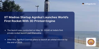 IIT Madras Startup Agnikul Launches World's First Rocket With 3D Printed Engine